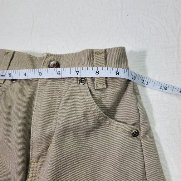 Vintage Tan Elastic Waist Jeans kids 6 SLIM - Picture 3 of 7